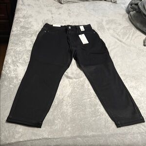 Black Straight-Leg Pants